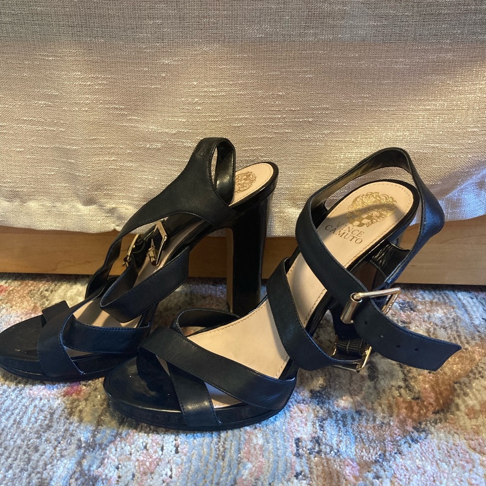 Vince Camuto Leather Sandals 3” Heel